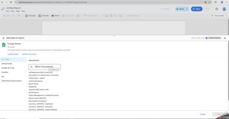 Studio Google Dashboard